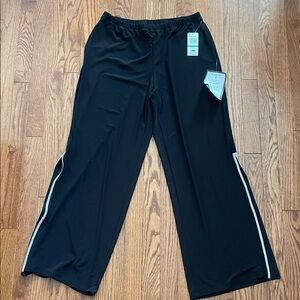 MSK Black Bling Trim Pants Sz Large NWT
